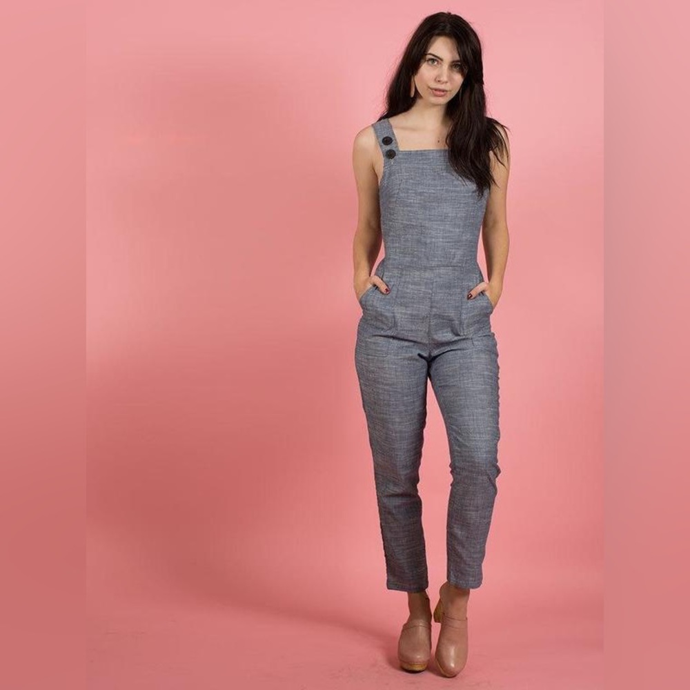 Nooworks Chambray Overalls size Small